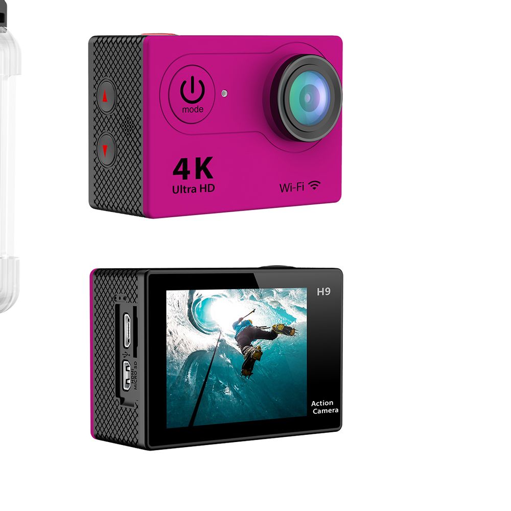 Cámara Gopro Ultra HD 4K Wifi de Acción Deporte Acuático RYAN Fucsia