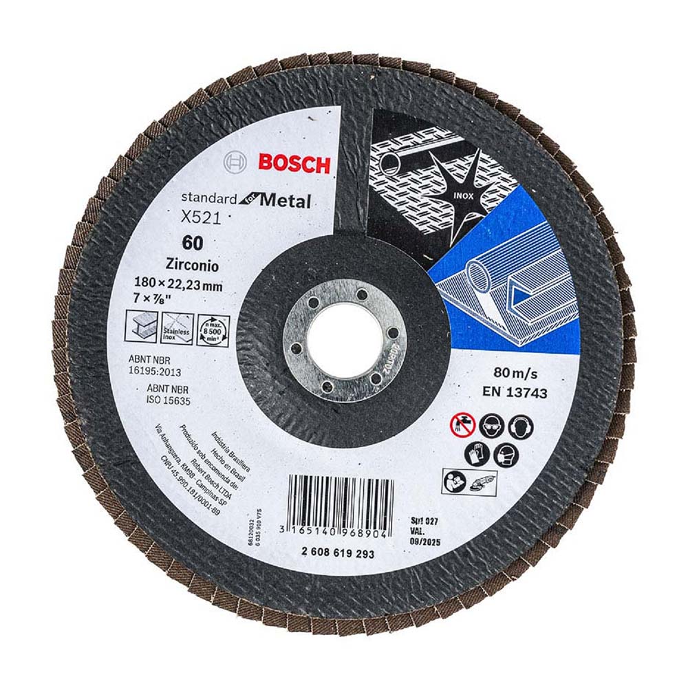 Disco flap standard Inox/metal 7" GR60 Bosch