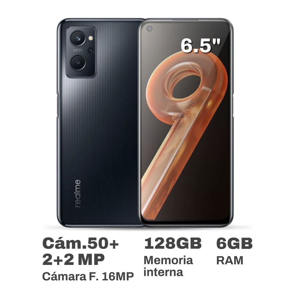 Realme 9I 6.5"" 6GB RAM 128GB RMX3491 Negro Prisma