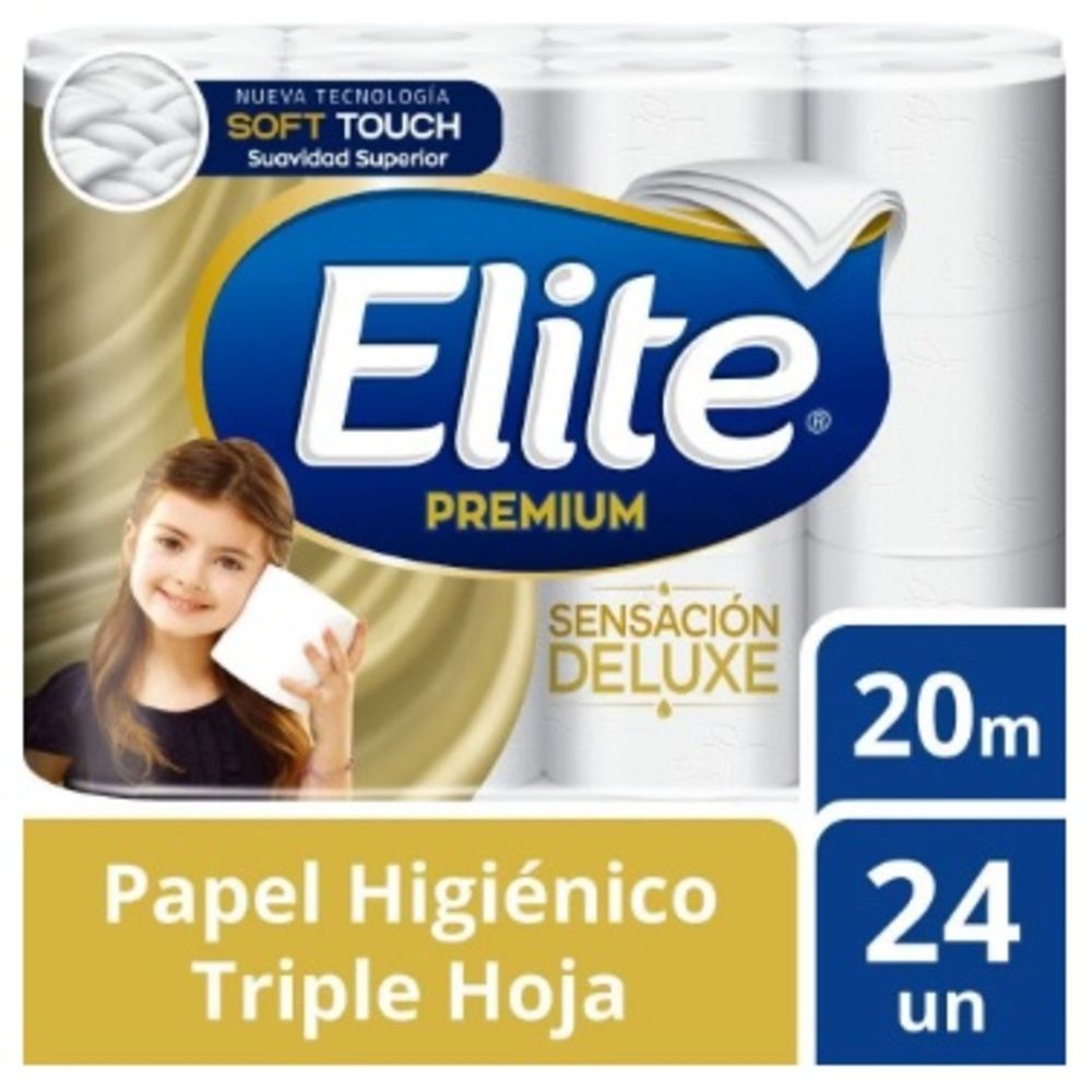 Papel Higiénico ELITE Premium Triple Hoja Paquete 24un