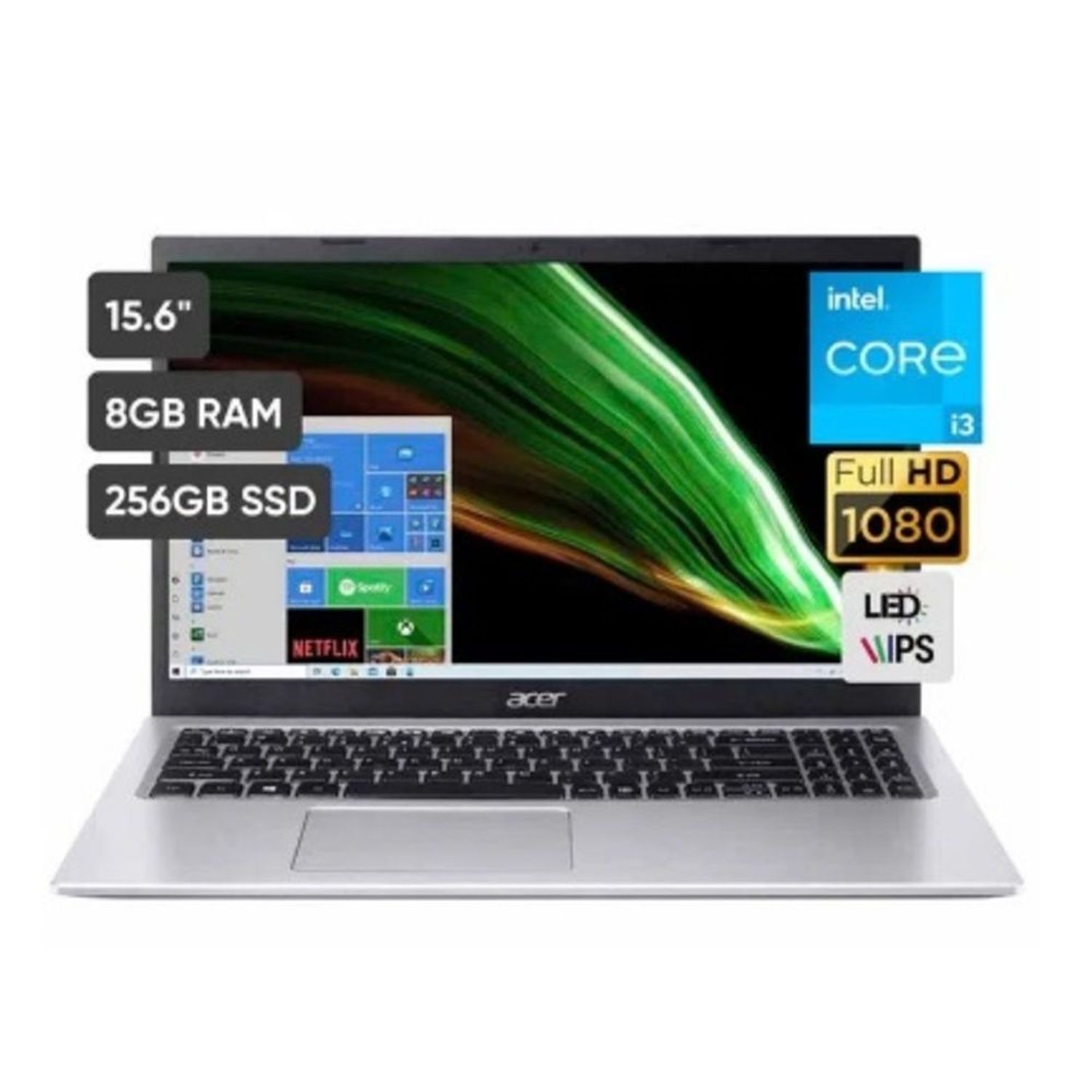 Notebook ACER A315-58-33ZH 15.6'' Intel Core i3 11va generación 8GB 256GB  SSD - Oechsle