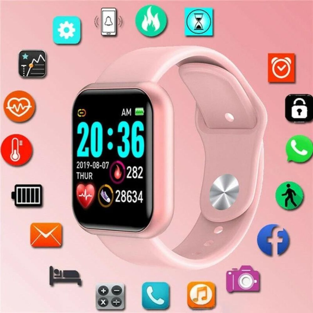 Promo Audifonos Bluetooth Minion Smartwatch D20 Pro ROSA