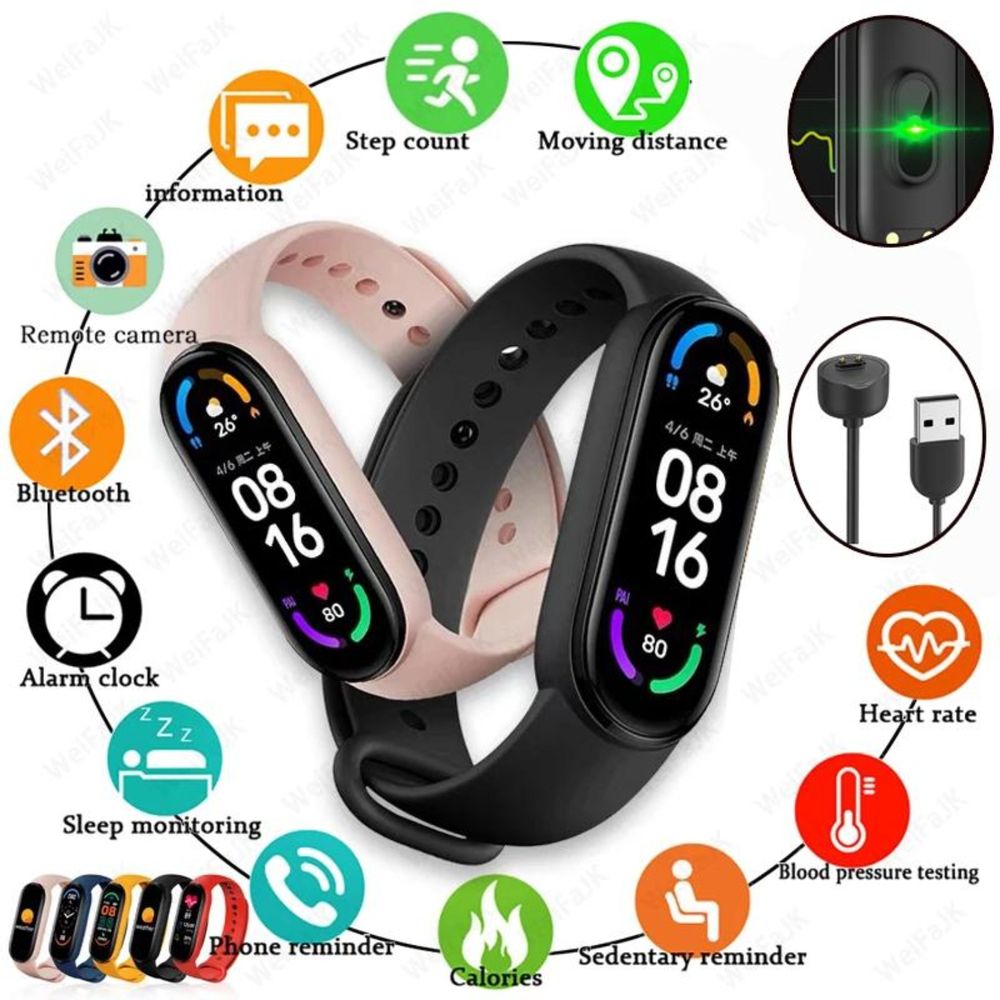 Pulsera Inteligente Smartband M6 Bluetooth Salud + Correa Ad