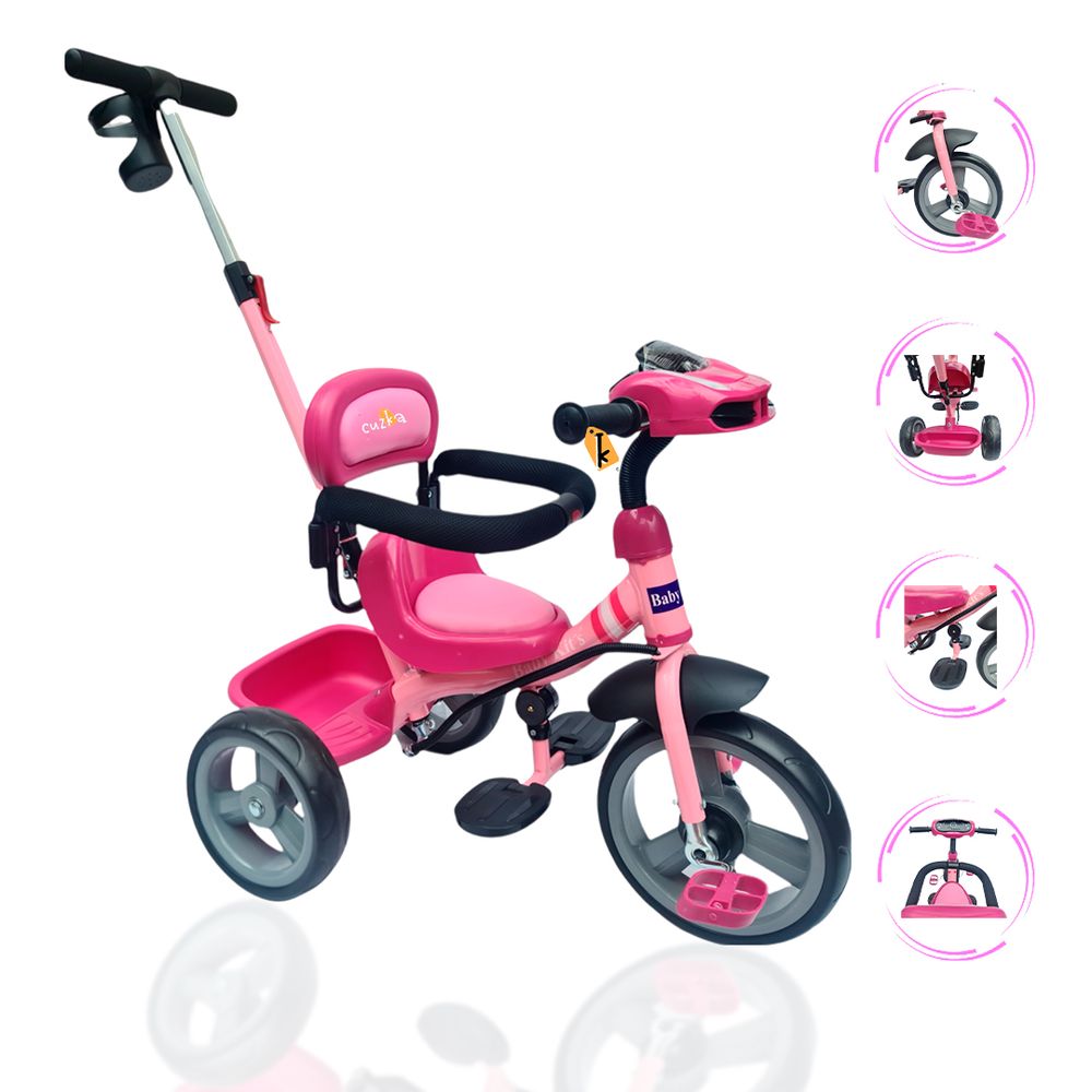 Triciclo Guiador Baby Kits Ottimo Rosado Oechsle Oechsle