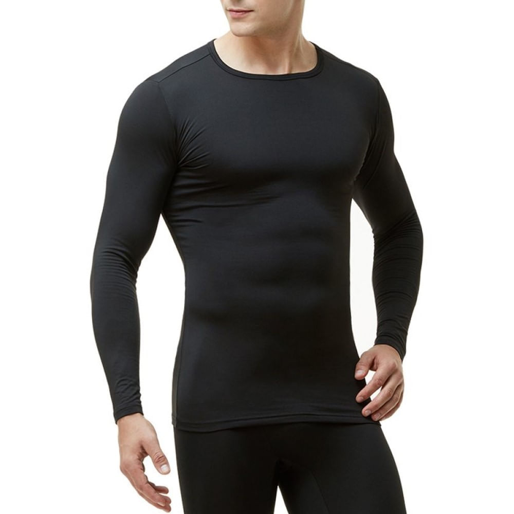 Calentador Térmico Polo Manga Larga Para Hombre Micro Polar