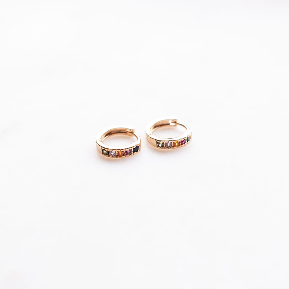 Argollas Búho Joyas Malva Rainbow