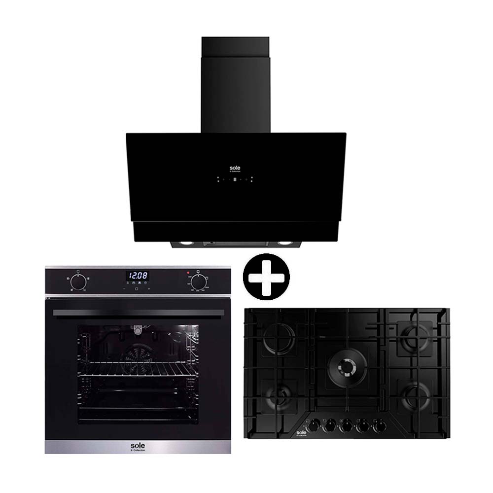COMBO Encimera 76cm + Campana Signature 90cm + Horno empotrable 60cm