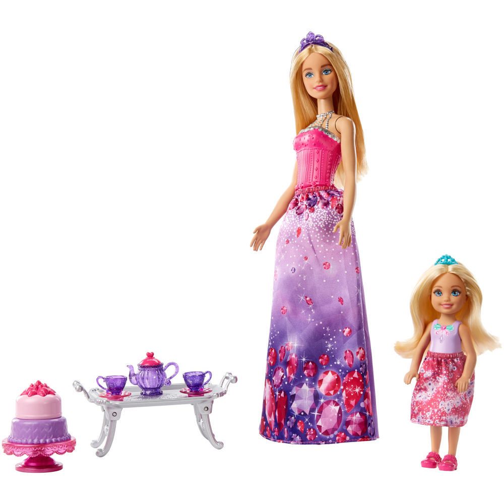 Barbie Princesa Y Chelsea Juego De Té Multicolor