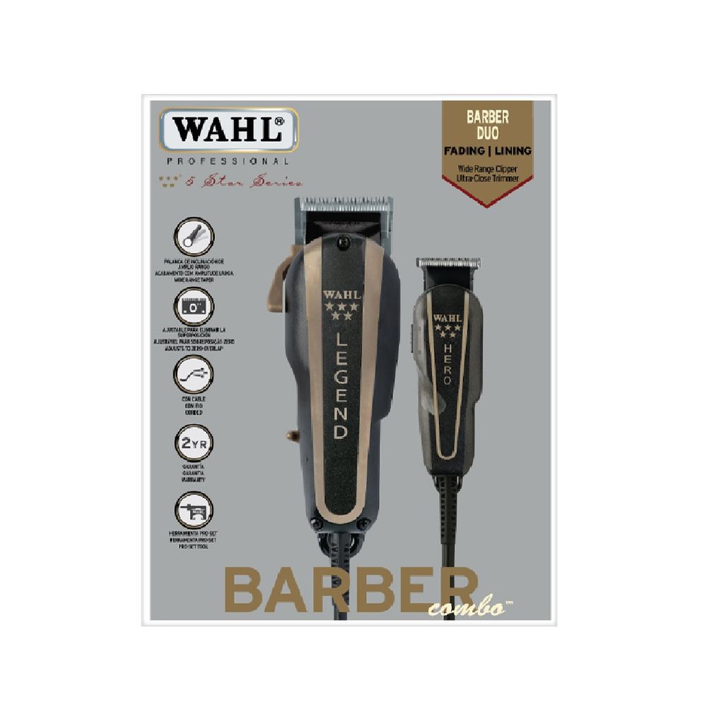 Maquina Cortadora Wahl Profesional Barber Combo Legend Hero