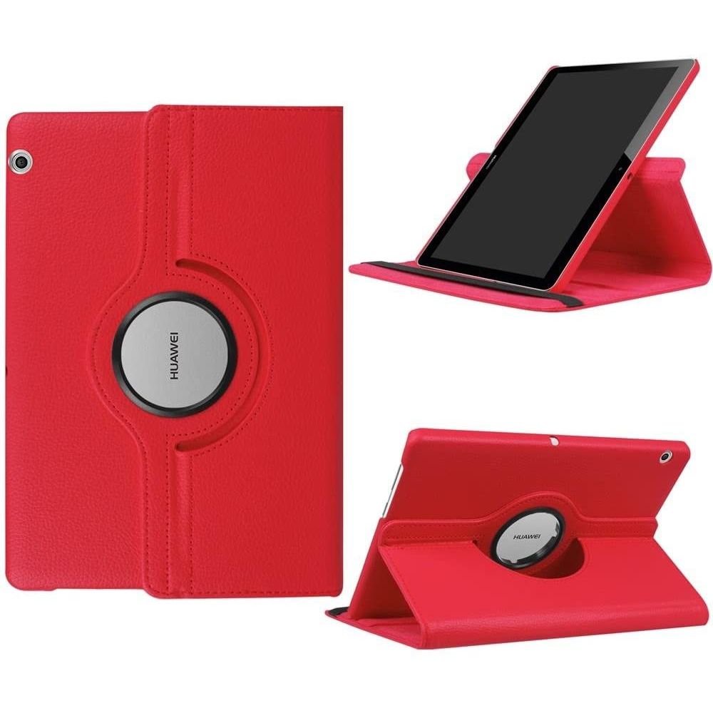 Funda Giratoria Para Huawei T5-10 Rojo