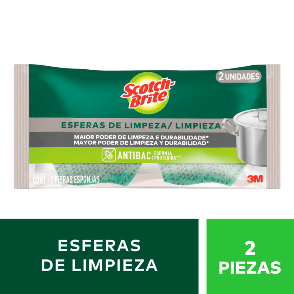 Esponja SCOTCH BRITE Esferas de Limpieza 2un