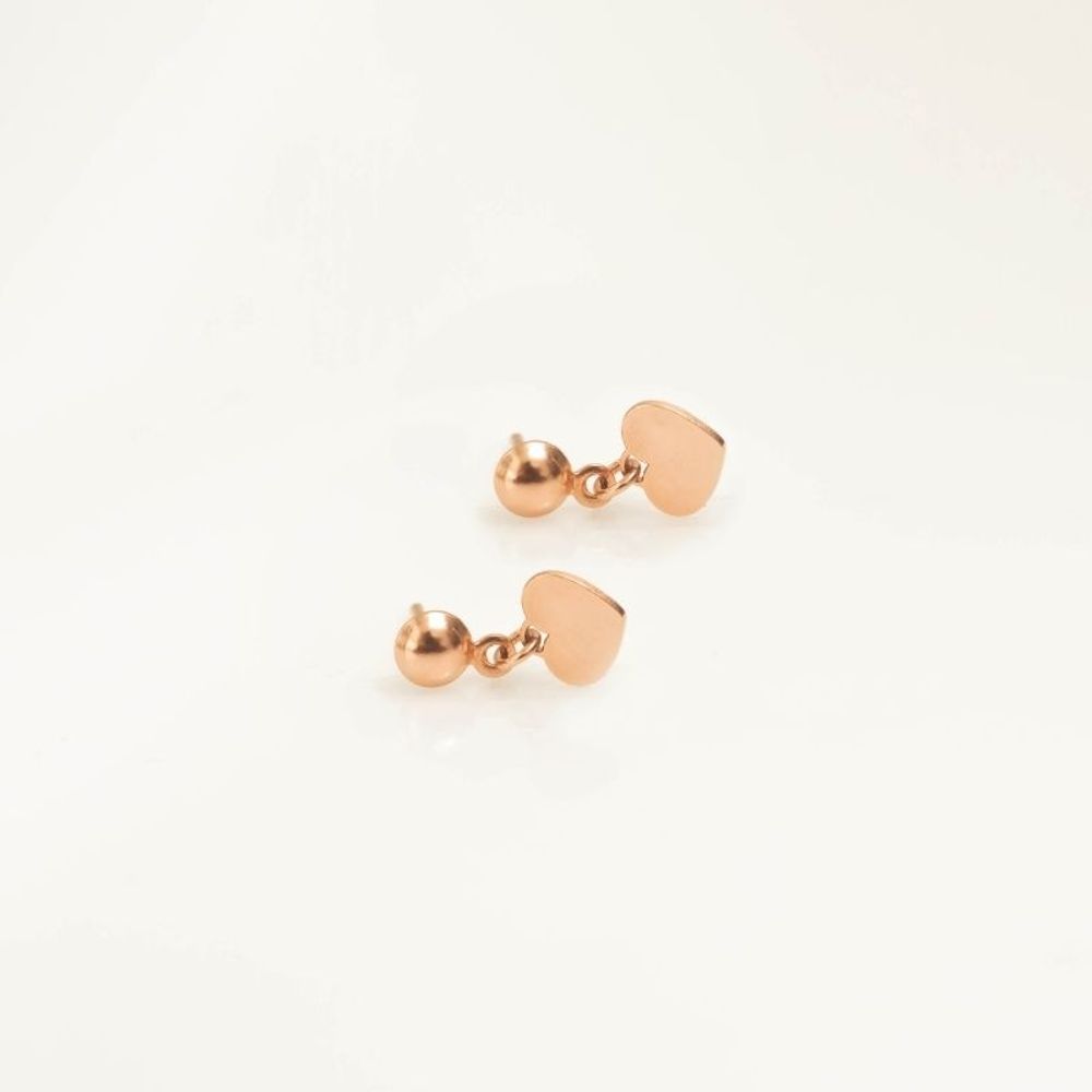 Aretes Adria Nena Plata en Oro Rosado
