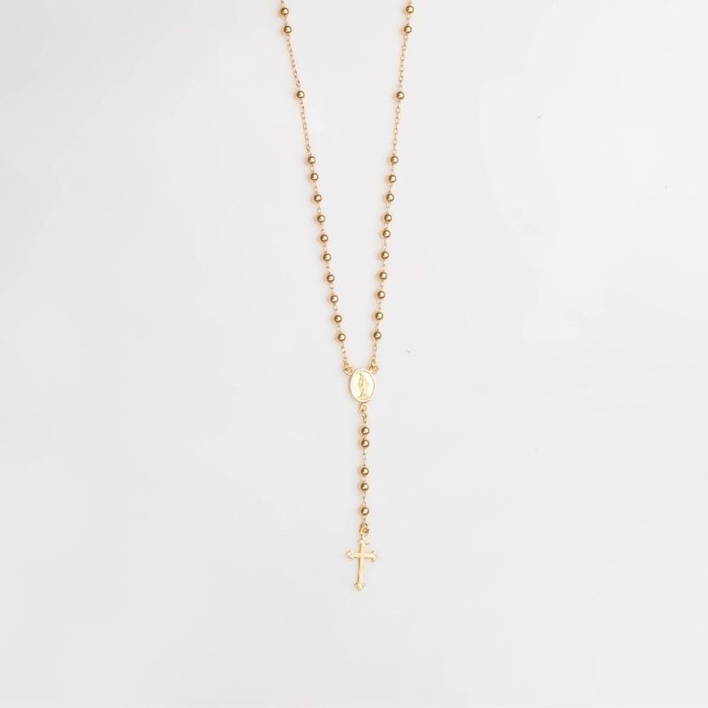 Collar Adria Rosario Plata en Oro Amarillo