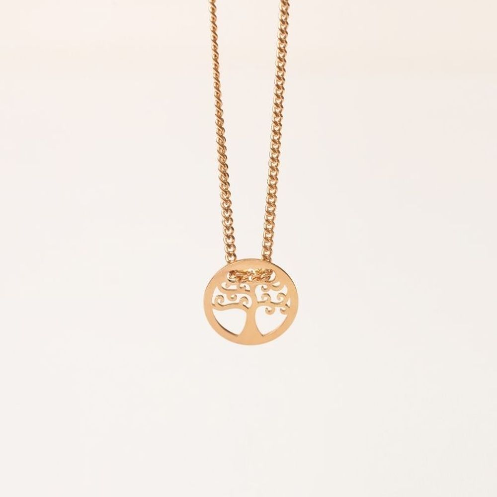 Collar Adria Violetta Plata en Oro Amarillo