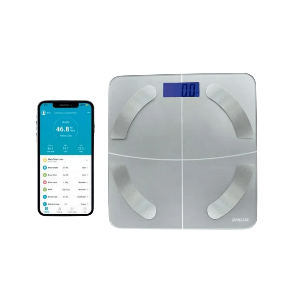 Balanza Inteligente con Bluetooth Opalux - App Alfit - Plateado