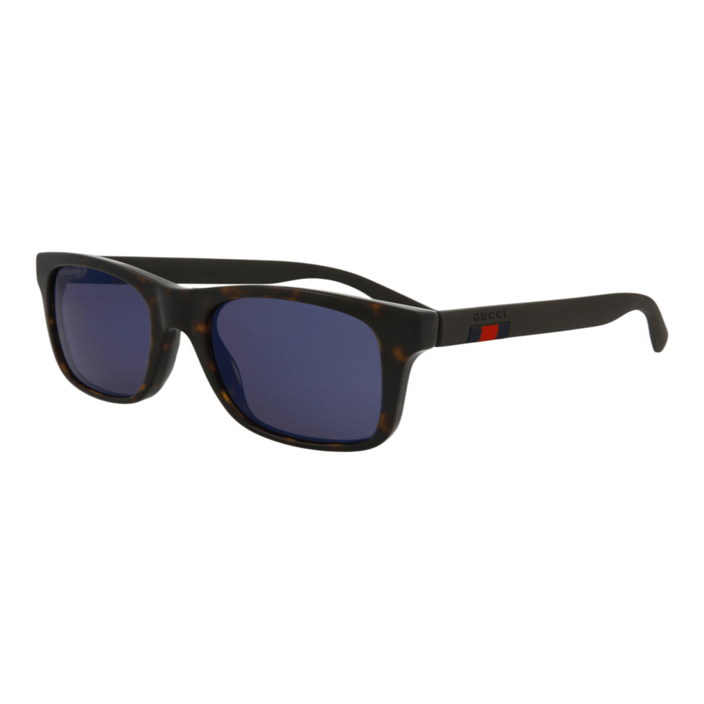 Lentes de Sol con Montura Cuadrada Gucci GG0008S-30000955-003 para Hombre en Marrón Habana Azul