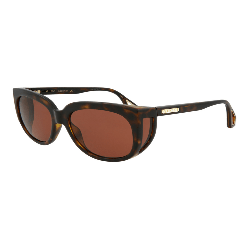 Lentes de Sol Inyectables con Montura Cuadrada Gucci GG0468S-30006410-002 para Mujer en Havana Brown