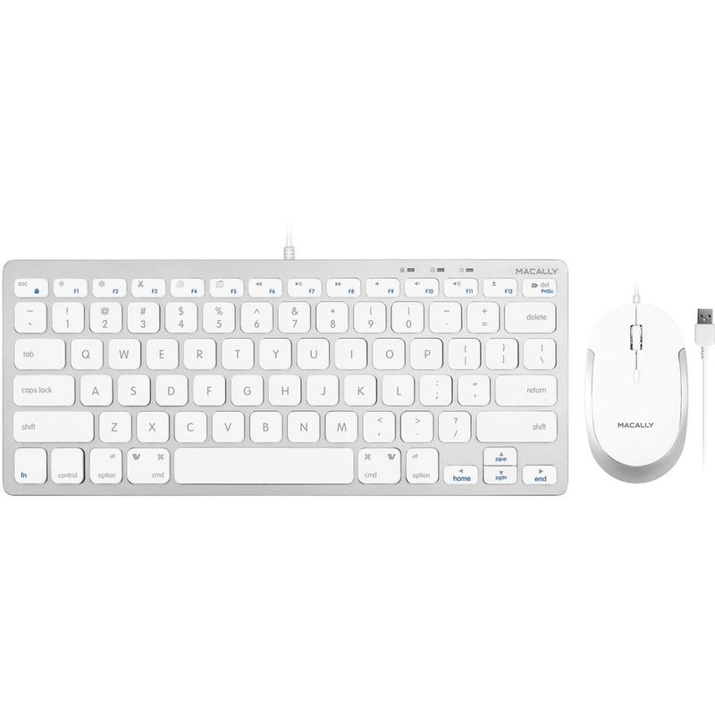 Teclado y Mouse Inalámbrico Blanco USB 2.4 GHz para Windows y Macbook I  Oechsle - Oechsle