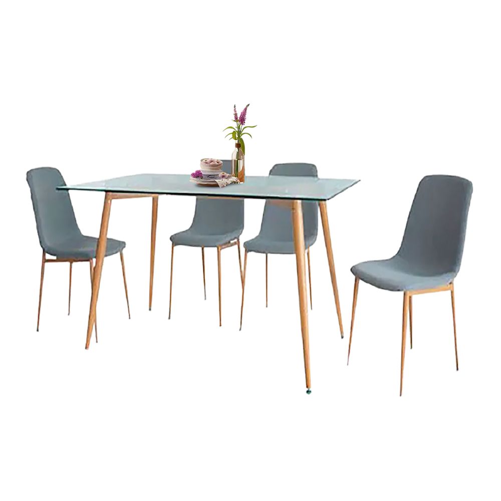 4 Comedor Juego De Sillas Nórdico GrisOechsle Vidrio ZPiTXOku Silla con orinal plegable 'Casa' AD903 Sillas con inodoro