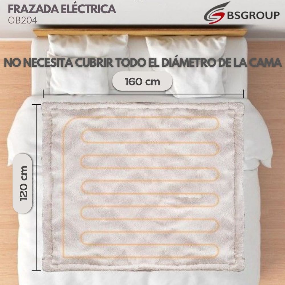 Frazada Manta Eléctrica Regulador De Temperatura Microplush