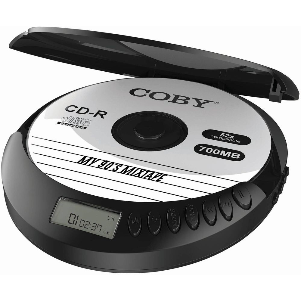 Reproductor de CD portátil de Coby (negro)