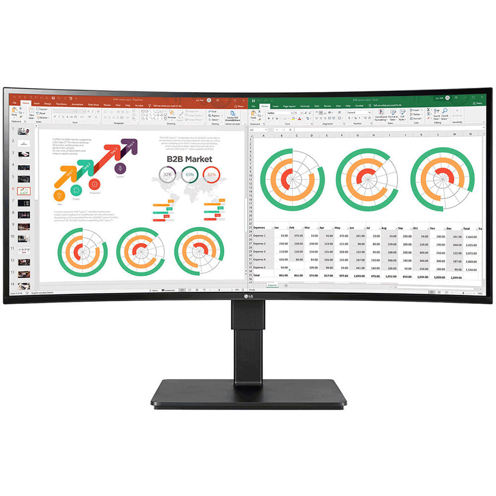 LG 34BN77C-B 34 ""21: 9 Monitor IPS TAA curvo