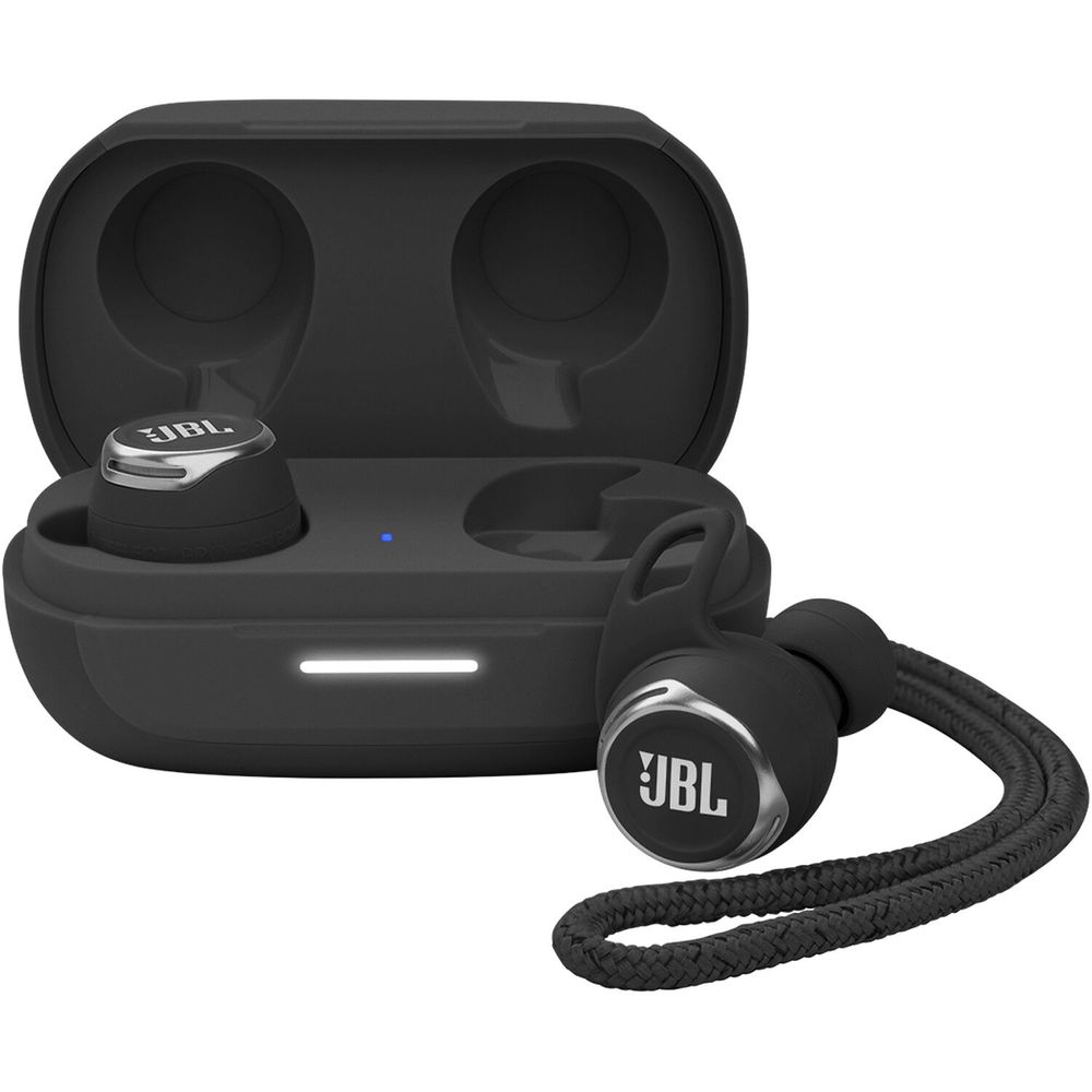 JBL refleja el flujo pro ruido cancelante Los auriculares deportivos  inalámbricos inalámbricos verdaderos (negros)