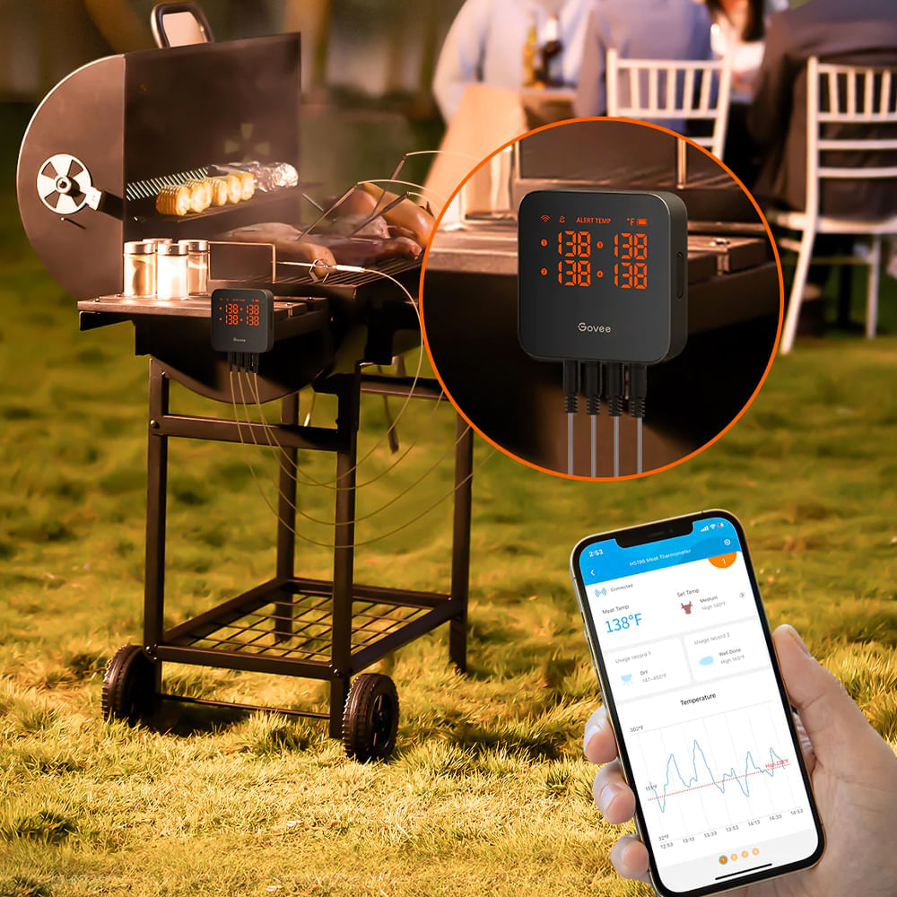 Termómetro Digital de Cocina de Carne para Asar Wi-Fi Govee