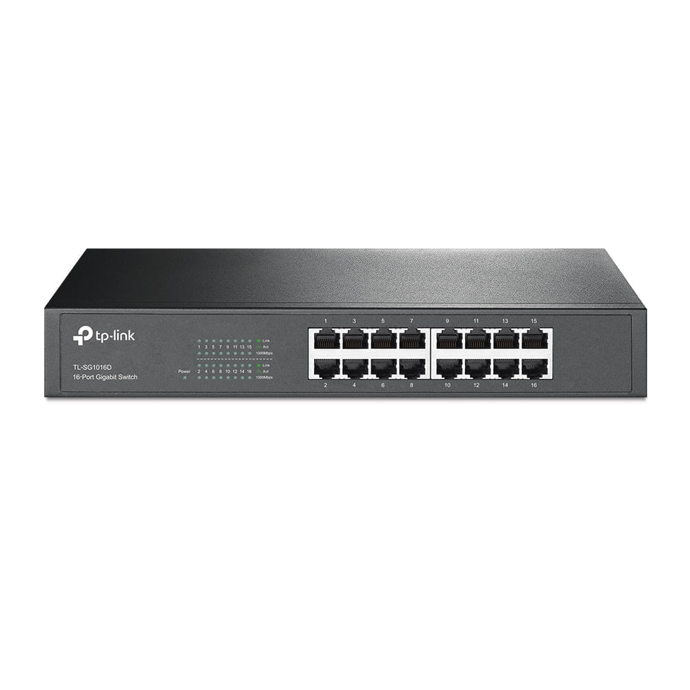 Switch TP-Link TL-SG1016D Rackmount 16 Puertos Gigabit