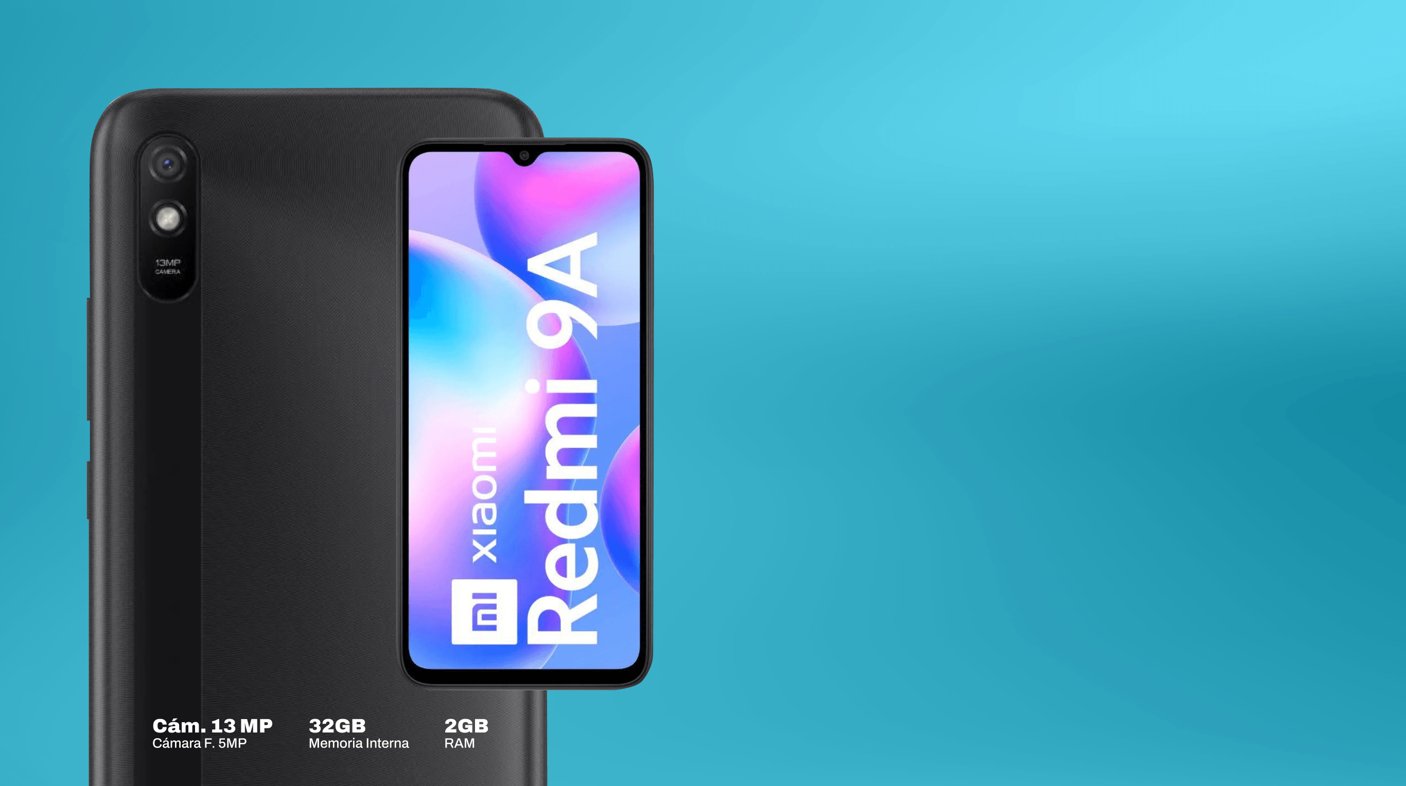 Xiaomi REDMI 9A Negro Móvil 6.53 2/32GB