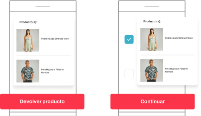 Paso 2 de devolución de moda